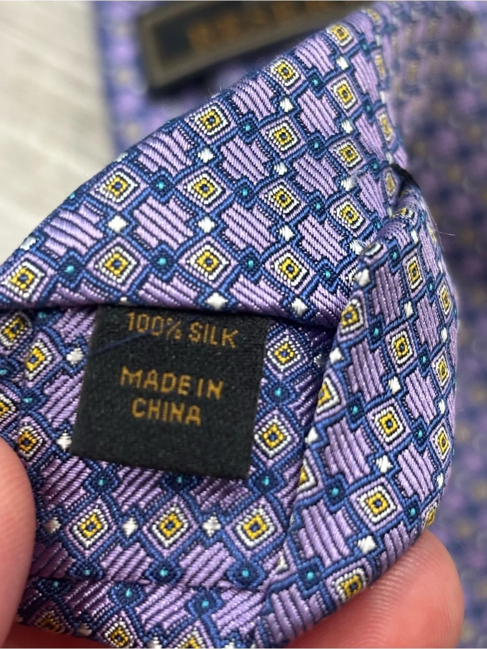Jos A. Bank Reserve Purple Geometric Silk Tie formal business wear